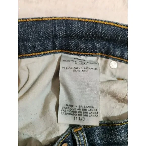 Levi's 524 Too Super Low Jeans Womens 11 32 X 33.5 Blue Rise Taper Superlow Y2k - Picture 7 of 12